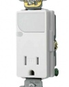 Leviton T6525-W 15-Amp 125V AC Combination Decora Tamper Resistant Receptacle with LED Guide Light, White