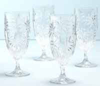 Godinger Set Of 4 Crystal Palm Ice Tea Glasses Godinger Set Of 4 Crystal Palm Ice Tea Glasses