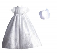 Lauren Madison baby girl Christening Baptism Special occasion Newborn Bridal Satin dress gown , White, 0-3 Months Lauren Madison baby girl Christening Baptism Special occasion Newborn Bridal Satin dress gown , White, 0-3 Months