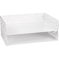 Design Ideas Vinea Letter Tray, White Design Ideas Vinea Letter Tray, White