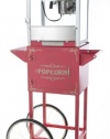 Deluxe 6oz Red Popcorn Maker Machine by Paramount - New Full Size 6 oz Popper & Cart