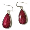 Modern Red Kashmir Ruby 925 Sterling Silver Earrings
