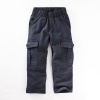 Tea Collection Baby-Boys Infant French Terry Cargo Pant, Blue, Medium