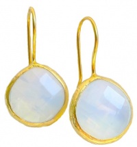18KT Gold Vermeil Small Moonstone Drop Earrings 925 Sterling Silver Bezel Set Gemstone Drops, Kyle Richards 18KT Gold Vermeil Small Moonstone Drop Earrings 925 Sterling Silver Bezel Set Gemstone Drops, Kyle Richards