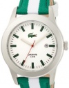 Lacoste Advantage White Dial Green and White Strap Mens Watch 2010501