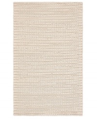 The softest wool and felt fibers are here hand-woven in India to replicate the handsome, rugged look of nautical sweaters in the Spinnaker Knit area rug from Lauren Ralph Lauren. A clean and simple, yet authentic staple made for any modern home. The softest wool and felt fibers are here hand-woven in India to replicate the handsome, rugged look of nautical sweaters in the Spinnaker Knit area rug from Lauren Ralph Lauren. A clean and simple, yet authentic staple made for any modern home.
