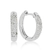 10k White Gold 1/4-ct. T.W. Diamond Hoop Earrings