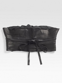 Made from crushed leather, a brilliant waist defining style.Width, about 3LeatherImported