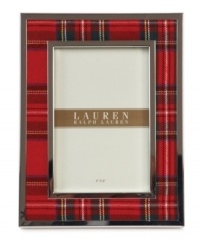 Bring great memories to the forefront with the Clearly Tartan picture frame. Classic red plaid edged in silver plate trims your decor with the traditional prep and polish of Lauren Ralph Lauren. Bring great memories to the forefront with the Clearly Tartan picture frame. Classic red plaid edged in silver plate trims your decor with the traditional prep and polish of Lauren Ralph Lauren.