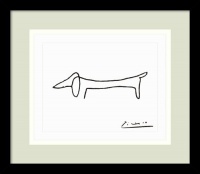 Le Chien (The Dog) by Pablo Picasso, Framed Print Art - 13.04 x 15.04 Le Chien (The Dog) by Pablo Picasso, Framed Print Art - 13.04 x 15.04