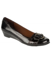 Shoe off your penchant for smart style. The Margot flats by Life Stride are comfortably chic essential, featuring a sophisticated snake-embossed strap and easy-to-wear, low wedge heel. Shoe off your penchant for smart style. The Margot flats by Life Stride are comfortably chic essential, featuring a sophisticated snake-embossed strap and easy-to-wear, low wedge heel.