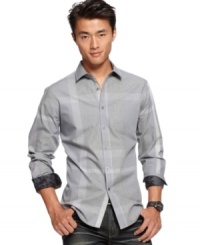 Whether you wear it with jeans or dress pants, this INC International Concepts shirt offers a sleek style. Whether you wear it with jeans or dress pants, this INC International Concepts shirt offers a sleek style.