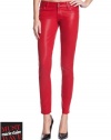 GUESS Brittney Ankle Skinny Coated Jeans, COATED HEARTACHE RED (26)
