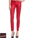 GUESS Brittney Ankle Skinny Coated Jeans, COATED HEARTACHE RED (26)