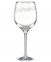 Big on elegance. The Gardner Street Platinum Signature iced beverage glass features delicately etched vines and fluid lines in generously proportioned crystal. From kate spade new york.