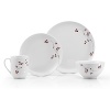 The Mikasa Red Berries Dinnerware set is classic white with a red berries accent. Service for four dinnerware includes four of each: dinner plate, salad plate, soup bowl and mug. Dishwasher and microwave safe. Two piece completer set also available (39.99).