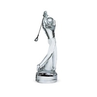 Fore! This clear crystal figurine, designed by Bernard Augst, will suit the golf enthusiast in your life to a TEE! Fore! This clear crystal figurine, designed by Bernard Augst, will suit the golf enthusiast in your life to a TEE!