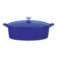 Mario Batali Cookware Classic Enamel Cast Iron Oval Duch Oven - Cobalt Mario Batali Cookware Classic Enamel Cast Iron Oval Duch Oven - Cobalt