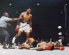 Signed Muhammad Ali Photograph - Over Liston 16X20 STEINER - Autographed Boxing Photos