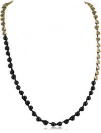 Lucky Brand Black and Gold Color Blocked Necklace