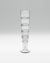 Expertly-crafted with a raised spiral design and an uncanny resemblance to a champagne flute. Mouthblown glass 15 high 38-ounce capacity Handmade Imported