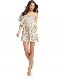 THE LOOKOne ruffled shoulder strapPullover styleAllover floral printElastic waistbandFully linedTHE FITAbout 31 from shoulder to hemTHE MATERIALSilkCARE & ORIGINDry cleanImportedModel shown is 5'8½ (174cm) wearing US size Small. THE LOOKOne ruffled shoulder strapPullover styleAllover floral printElastic waistbandFully linedTHE FITAbout 31 from shoulder to hemTHE MATERIALSilkCARE & ORIGINDry cleanImportedModel shown is 5'8½ (174cm) wearing US size Small.