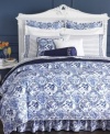 Lauren Ralph Lauren Palm Harbor Octagonal Comforter, Twin Blue/White