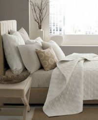 Hotel Collection Deco 400T Ivory Quilted Twin Coverlet Hotel Collection Deco 400T Ivory Quilted Twin Coverlet