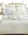 Add this sham from L'erba to your Serene bed, featuring smooth ivory satin, for a decidedly tranquil ambiance.