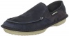 Crocs Men's Crocadise Loafer Suede Loafer,Black/Natural,7 M US