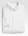 The essential shirt for formal fashion, woven in crisp cotton with a panel front and French cuffs. Modern fit Mother of pearl cuff links Point collar; topstitiched edge Covered placket front Machine wash ImportedThis style runs true to size. We recommend ordering your usual size for a standard fit. 
