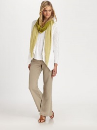 A romantic design with a laid-back, open front silhouette, complemented perfectly by gorgeous draping. Open, draped frontThree-quarter sleevesRibbed trimAbout 26 from shoulder to hem56% linen/44% cottonDry cleanImported Model shown is 5'10 (177cm) wearing US size Small. A romantic design with a laid-back, open front silhouette, complemented perfectly by gorgeous draping. Open, draped frontThree-quarter sleevesRibbed trimAbout 26 from shoulder to hem56% linen/44% cottonDry cleanImported Model shown is 5'10 (177cm) wearing US size Small.