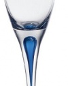 Orrefors Intermezzo Blue White Wine Glass