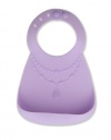 make my day Silicone Baby Bib, Purple