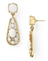 The classic print plays muse to these paisley teardrop earrings from kate spade new york, crafted of 12-karat gold plate and accented with white stones.