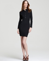 A wardrobe essential, this Burberry Brit shirt dress makes a strong and sophisticated impression. Team the sleek style with strappy sandals and go from the corner office to cocktails with ease.