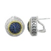Effy Jewelry Balissima® Silver & 18K Yellow Gold Diamond and Sapphire Earrings 0.92 Tcw.