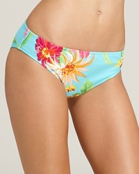 Second best to an all-expenses-paid Hawaiian vacation, this Ralph Lauren Blue Label bikini bottom boasts a bold floral print in a tropical palette. Second best to an all-expenses-paid Hawaiian vacation, this Ralph Lauren Blue Label bikini bottom boasts a bold floral print in a tropical palette.