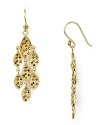 Give your look a chic accent with Melinda Maria's onyx-studded chandelier earrings.