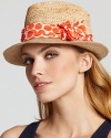 Juicy Couture Mixed Media Straw and Burlap Fedora