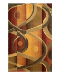 Rich and resplendent, the Inspirations collection is irresistible. Completely hand-tufted of ultra plush wool, this gorgeous rug will stand out in any space. Bold lines and graphic swirls are subtly ombred for a burnished sheen that compliments the elegant palette of greens, golds and terracottas. Rich and resplendent, the Inspirations collection is irresistible. Completely hand-tufted of ultra plush wool, this gorgeous rug will stand out in any space. Bold lines and graphic swirls are subtly ombred for a burnished sheen that compliments the elegant palette of greens, golds and terracottas.