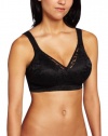 Playtex Women's 18 Hour Smooth N' Stylish Soft Cup Bra, Black, 40DDD