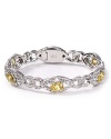 Nadri's striking canary-yellow bracelet is designed to add a flourish to your evening ensembles, featuring dazzling crystals and stones.