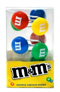 M&MS Candy Colored Bath Shower Curtain Hooks Set/12 M&MS Candy Colored Bath Shower Curtain Hooks Set/12