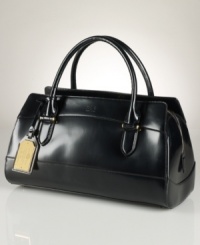 Take your look uptown with this sophisticated satchel from Laruen by Ralph Lauren. Crafted in smooth vachetta leather with an elegantly structured silhouette and glistening hardware. it's the ideal accent for any ladylike ensemble. Take your look uptown with this sophisticated satchel from Laruen by Ralph Lauren. Crafted in smooth vachetta leather with an elegantly structured silhouette and glistening hardware. it's the ideal accent for any ladylike ensemble.