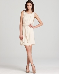 Positively ethereal, this Halston Heritage dress of floaty silk is cinched at the waist for a curve-defining fit. Positively ethereal, this Halston Heritage dress of floaty silk is cinched at the waist for a curve-defining fit.