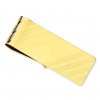 Diagonal Striped Money Clip in 14 Karat Gold