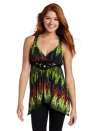 XOXO Juniors Two Point Hem Applique Top, Black, Small XOXO Juniors Two Point Hem Applique Top, Black, Small