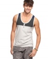 Get tanked. This henley style tank from Kenneth Cole Reaction is a super hip summer look.