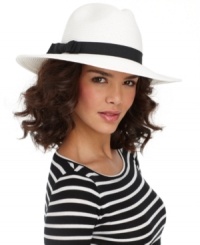Grab a little island style with this classic Panama hat from Nine West. Completely packable for easy luggage storage on those much-needed vacations. Grab a little island style with this classic Panama hat from Nine West. Completely packable for easy luggage storage on those much-needed vacations.
